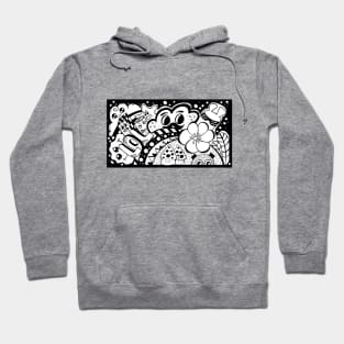 Doodle Funny Faces Hoodie